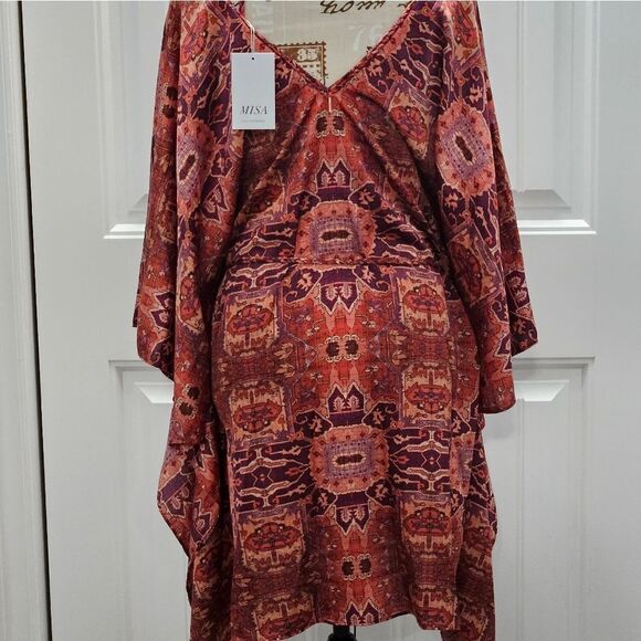 🔥Misa, Beautiful Butterfly Sleeve Dress. NWT-oversized XS - Picture 6 of 8